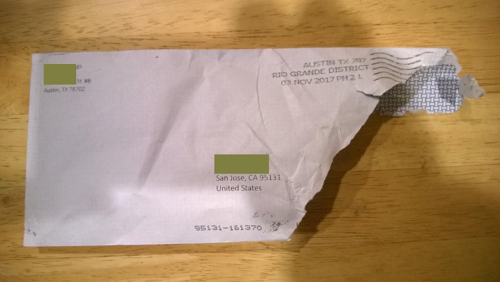 torn envelope